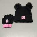 Minnie Mouse Big Kids Girls Knit Hat with Pom Pom Ears and Glove Set