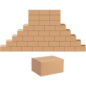 EdenseeLake 40 Pack 8x6x4 inches Shipping Boxes Small Cardboard Boxes for Packing, Moving, Mailing, Brown