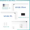 36"x24" White Board for Wall, Aluminum Frame Dry Erase Board, Hanging Magnetic Whiteboard with 1 Eraser & 2 Markers & 4 Magnets for Home, School, Office, Dorm Room, Classroom