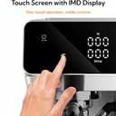 MAttinata CM1833L Automatic Cappuccino Machine, 20 Bar Espresso Machine, Coffee Maker with Dual Boiler & Self-Cleaning Milk Frother, Touch Screen Latte Machine, Stainless Steel for Kitchen, Silver