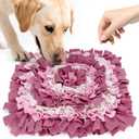 Pet Snuffle Mat for Dogs, Dog Feeding Mat, Nosework Training Mats for Foraging Instinct Interactive Puzzle Toys (Red&Pink&White)