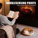 Electric Fireplace Logs Realistic Flame Effect Candle LED Flame Light USB Powered Electric Fireplace Remote Control Fireplace Placement Home Decoration 12.4*5.91*7.87 In No Heat Function