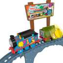 Thomas & Friends Motorized Toy Train Set, Paint Delivery with Troublesome Truck & Track for Pretend Play Preschool Kids Ages 3+ Years