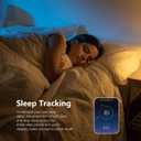 Smart Ring - Health and Fitness Tracker with Calories/Heart Rate/Blood Oxygen/Blood Pressure/Sleep Monitoring, IP68 Waterproof Pedometer for Exercise (Silver, #8)