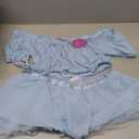 Avidlove Plus Size Garter Lingerie Set Mesh Ruffle Cosplay Lingerie with Mini Skirt 3 Piece Lingerie Set, Size: 18 Plus (Light Blue)