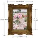 PHAREGE 4x6 Vintage Bronze Gold Picture Frame, 4 by 6 Ornate Antique Picture Frame for Wedding, Retro Photo Frame Displays Horizontally or Vertically On Tabletop