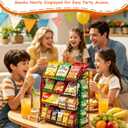 Candy Display Rack with10 Clips, Snack Organizer for Countertop | Chip Rack Display Stand, Metal Snack Rack Display Stand, Snack Display for Counter Party Retail Kitchen and Stores