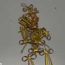 Thyle 12 Pcs Brass Gold Bow Metal Christmas Ornaments 3.5 x 2.8 Inch Vintage Rust Gold Bow Hanging Decorations for Christmas Tree Wreath Garland Wedding Bridal Shower Birthday Party