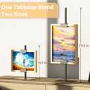 HzTinT 1PCS Tabletop Picture Frame Stand,Heavy Metal Base Adjustable Size Table Easels for Display,Picture Frame Holder Art Display Stand for Signs, Canvas