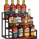 THYGIFTREE Coffee Syrup Rack Organizer 3-Tier 12 Syrup Bottles Holder Stand for Coffee Bar Station Storage Shelves for Syrup, Wine, Dressing for Kitchen Countertop