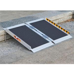 FACHNUO 2 Feet Portable Wheelchair Ramp, Non-Skid Aluminum Handicap Ramps with Handle, Folding Threshold Wheel Chair Ramp for Home Steps, Stairs, Entry, Threshold, Doorways, Scooter, 800LBS Capacity