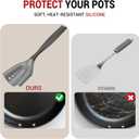 Mincing Spatula Meat Chopper, Hamburger Grinder, Premium Heat Resistant Smasher for Ground Beef, Potato Mix Tool, Meat & Poultry Tenderizers-Black (1 Pack)