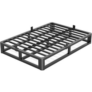 Upgrade Anti Bending and Round Corner Legs 10 inch Metal California King Bed Frame 3500 LBS Heavy Steel Slats Support Platform Bed Frame No Box Spring Needed Platform Noise Free Easy Assembly
