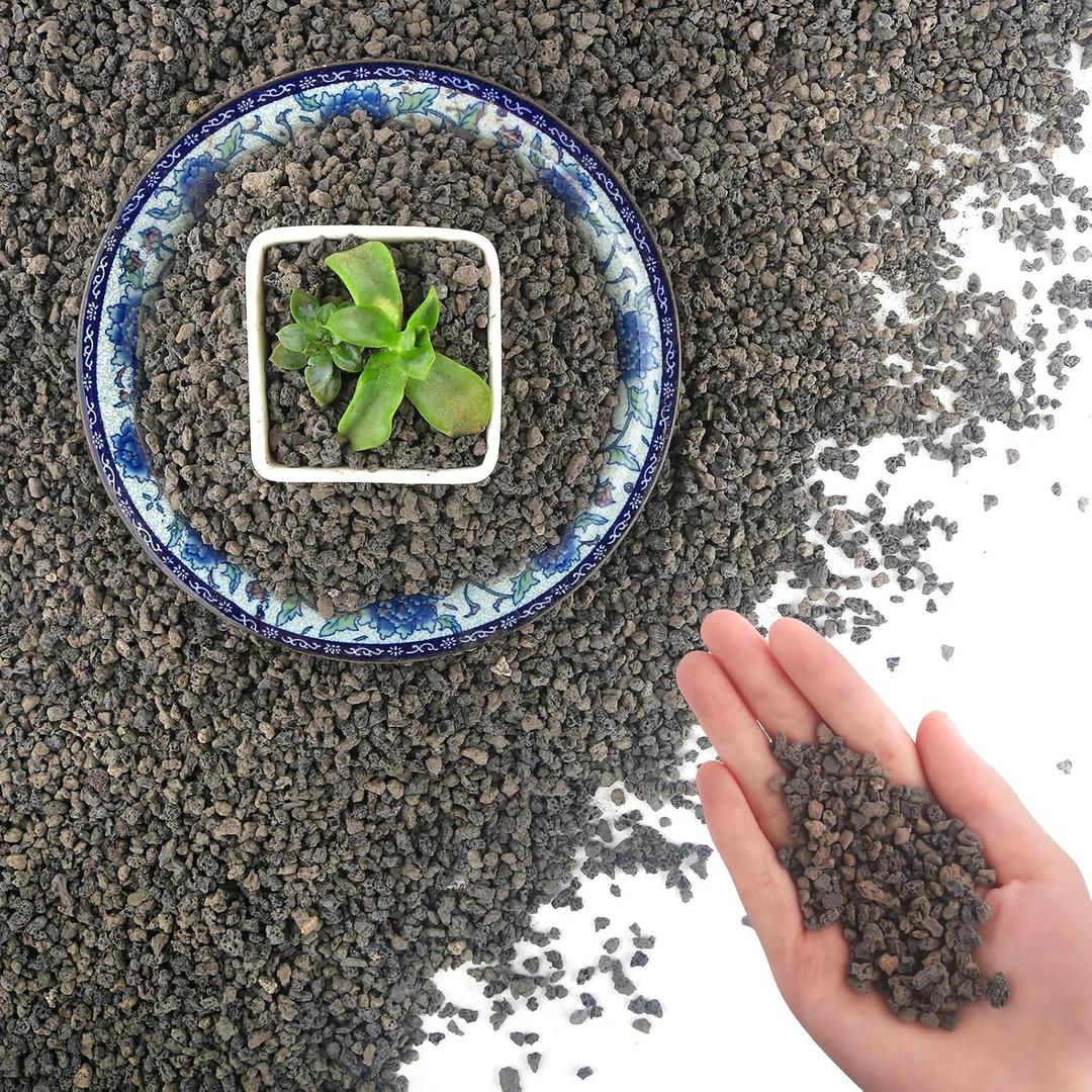 Mulctun 45Lb Horticultural Lava Rock-Lava Rocks for Plants,Succulent Soil Amendment,Decorative Cactus Soil Potting Mix,Volcanic Rock for Aquarium Fairy Gardening Top Dressing Plant Drainage