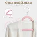 HOUSE DAY Lt Pink Velvet Hangers 60 Pack, Non Slip Clothes Felt Hanger Heavy Duty for Coat, Premium Slim Space Saving Suit Hangers for Closet Organizer, 360 Rotating Silver Hook