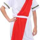 Toga Costume Greek God Roman Costume for Halloween Birthday Party Greece Mythos Cosplay (Medium)