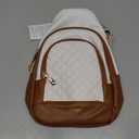 Crossbody Bags for Women Anti Theft Small Sling Handbag with Zipper Lock Vegan Leather RFID Blocking Chest Pure (Beige Brown)