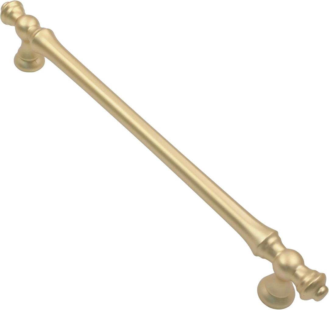 Alzassbg 10 Pack Matt Gold Cabinet Pulls, 7-1/2 Inch(192mm) Hole Centers Morden Straight Kitchen Cabinet Handles AL3085MGP Alzassbg 10 Pack Matt Gold Cabinet Pulls, 7-1/2 Inch(192mm) Hole Centers Morden Straight Kitchen Cabinet Handles AL3085MGP