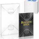 20-Pack Booster Pack Protector Storage Booster Pack Sleeves 0.4MM Thick PET Plastic Booster Card Display Case Clear Single Booster Pack Storage Box for Standard Collectible Sports Gaming Cards