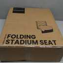 SPORT BEATS Stadium Seats with Back Support Bleacher Chairs with Back and Cushion Thick Padded Bleacher Seats Includes Shoulder Strap Black 1pc Regular - 17" W x 12" D x 16.5" H 