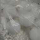 36 Pcs Large Glitter White Poinsettia Christmas Tree Decorations, 12 White Christmas Ornaments, 12 Berry Stems, 12 Poinsettia Artificial Flowers Glitter Holiday Ornament for Xmas Tree Decor