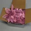 Christmas Poinsettia Artificial Flowers Decorations 5.5" Christmas Tree Wreaths Garland Decoration 12 Pcs Glitter Flowers Picks Decor for Xmas New Year Wedding Party Ornaments (Pink)