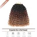 8 Packs 10 inch GoGo Curl Crochet Hair for Black Women Short Water Wave Crochet Braiding Hair Ocean Wave Beach Curl Wavy Crochet Hair Extensions (Pack of 8,1B/30/27#)