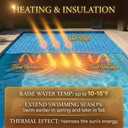 Solar Pool Cover 16mil,15ft for inground Pools and Above Ground Pools,Thickened and Durable, Heated and Insulated,Pool Safety Protection