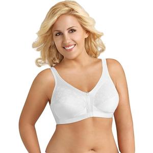 Exquisite Form Womens Women's Side Shaping Bra with Lace 5100548 (36D, White)