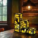 Rossesay 12 Pcs Western Cowboy Centerpieces for Table 3 Size Wild West Cowboy Paper Lantern Boxes Table Ideas Decorations for Western Cowgirl Rodeo Themed Party Decor Birthday Supplies Decorations