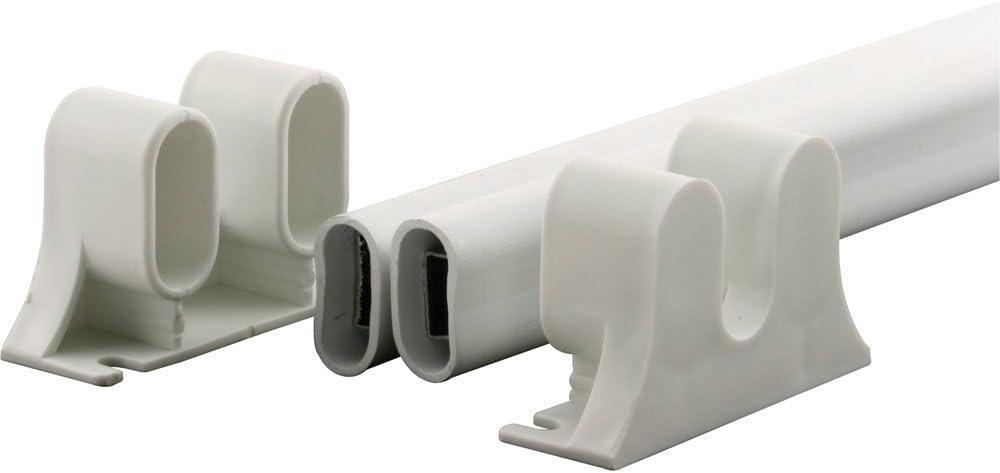 Prime-Line K 5167 36 In. L Steel Reinforced White Vinyl Push Bar for Hinged Swinging Screen Doors (Single Pack)