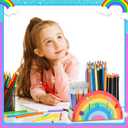 12 Pack Operation Christmas Paint Your Own Pen Holder Crafts Kit for Kids, Rainbow Wood Pencil Holder with Watercolor and Acrylic Diamonds, Unfinished Wood Pencil Box DIY Crafts