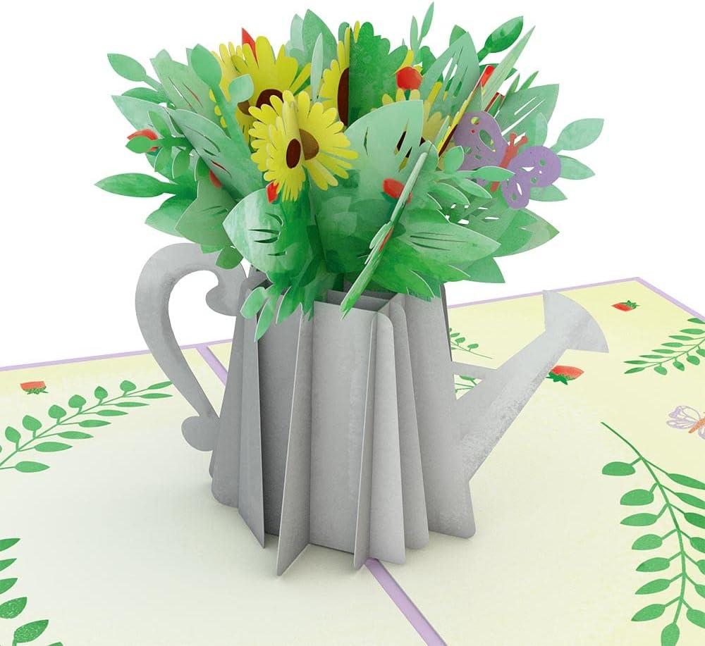 Lovepop Mother's Day Pop-Up Card for Her - 3D Greeting Cards for Mom, Wife, Women - Sunflower Watering Can - 5" x 7" Card - Blank Notecard & Envelope Included Lovepop Mother's Day Pop-Up Card for Her - 3D Greeting Cards for Mom, Wife, Women - Sunflower Watering Can - 5" x 7" Card - Blank Notecard & Envelope Included