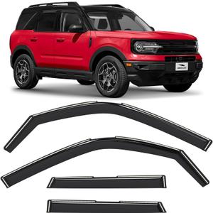 Voron Glass in-Channel Extra Durable Rain Guards for Ford Bronco Sport 2021-2026, Window Deflectors, Vent Window Visors, 4 Pieces - 200488