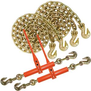 VULCAN Chain and Load Binder Kit - Grade 70-3/8 Inch x 10 Foot - 6,600 Pound Safe Working Load
