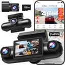 REDTIGER 4 Channel 360 View Dash Cam, Dual STARVIS 2, 2.5K*2+1080P*2 Dashcam Front and Rear Inside Left Right, 5.8GHz WiFi, 8 IR Lights Night Vision, 4 Adjustable Lenses, Included 128GB Card (VP40)