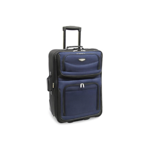 Travel Select Amsterdam Expandable Rolling Upright Luggage, Navy, Checked-Medium 25-Inch