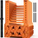 WELLUCK RV Sewer Hose Support 10FT, Blaze Orange RV Sewer Support with Adjustable Height Design, Secure Rubber Band and Carry Strap, Quick Setup and Collapse for Campers Travel Trailers and Motorhome