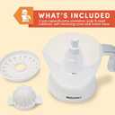 Elite Gourmet ETS-411 BPA-Free 30-Watt Electric Citrus Juicer Extractor: Compact Large Volume Pulp Control Oranges, Lemons, Limes, Grapefruits with Easy Pour Spout, 16 oz, White