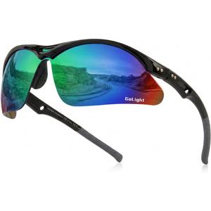GoLight Polarized Wraparound Sports Sunglasses for Men & Women – UV400, Anti-Glare, Lightweight Frame with Metal Hinges