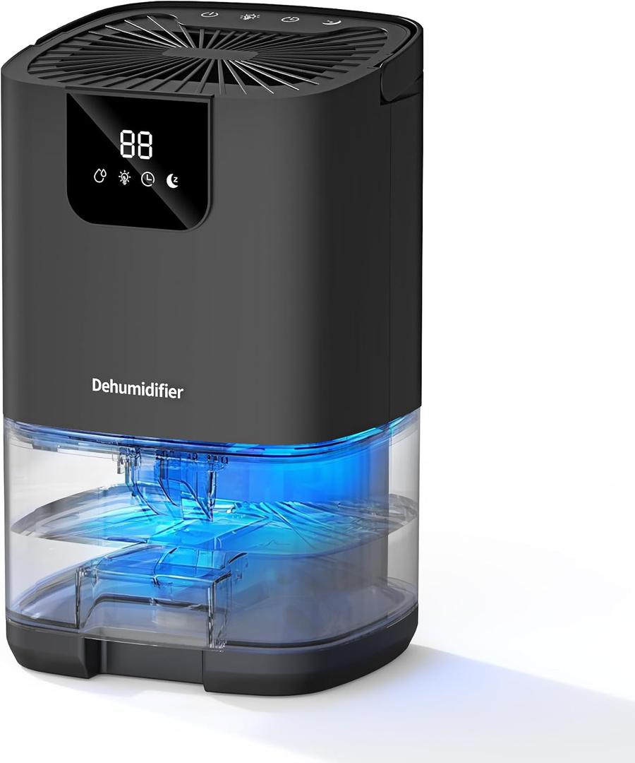 Dehumidifier,35OZ（350sq ft）Small Dehumidifier for Home, Screen Display Quiet with Auto Shut Off,Dehumidifiers for Bedroom,Bathroom,Closet,RV