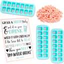 Juvale My Water Broke Baby Shower Game Kit  60 Mini Plastic Babies for Hilarious Games & Prizes - Includes 3 Ice Cube Trays & Sign