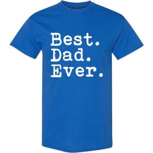 2 x The Goozler Father's Day Tee Best Dad Ever Men's T-Shirt Graphic Tee for Him Holiday Birthday Present White Elephant Gift (Blue, XL)