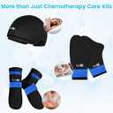 SuzziPad Ice Pack Stress Relief Cap & Cooling Socks & Cold Gloves for Chemotherapy, Comfort Items for Chemo Patients, Smoothe discomfort for feet, Head and Hand, S/M