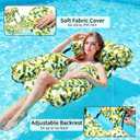 Inflatable Pool Floats for Adults 2 Pack Floating Lounge Chair & Pool Noodle, Thickened Durable Design with Air Pump, Ideal for Summer Pool Parties, Beach & Lake Relaxation