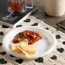 Plastic White Plates, 9 Inch, Case of 400 (4 packs x 100)