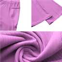 Deuerr Girls' Flare Leggings with Pockets Trendy Girls' Ribbed Knit Bell Bottoms High Waisted Yoga Pants Black for 4-12Years (7-8 Years, 1pcs-purple)