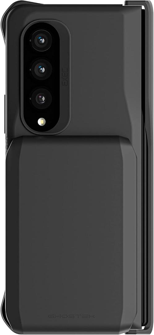 Ghostek Exec Wallet Case for Galaxy Z Fold 4 with Magnetic Credit Card Holder, Hinge Protection, Wireless Charging, 7.6" Screen (Black)