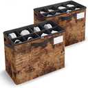 Varhomax Shoe Organizer Box for Closet,Small Fabric Shoe Storage Bin with Adjustable Dividers & Clear Cover, Saving Space Sneakers & Sandals Containers for Entryway, Cubby