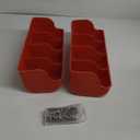 2 Pack Lambs Plastic Feeder, 4 Compartment Fence Feeder for Small Pig Lambs Chicken Livestock